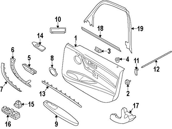 BMW GENUINE 3 F30 F31 15-17 O/S RIGHT FRONT DOOR ACCENT CHROME TRIM 51417393490 - Image 3