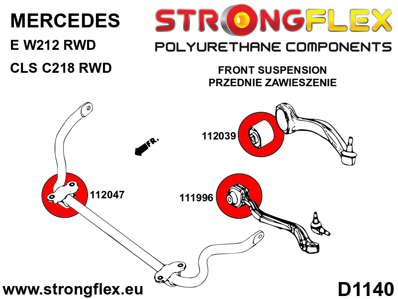 116274B: Front suspension bush kit - Image 2
