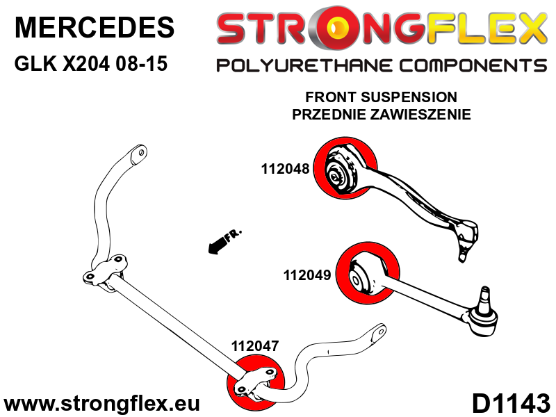 116276A: Front suspension bush kit SPORT - Image 2