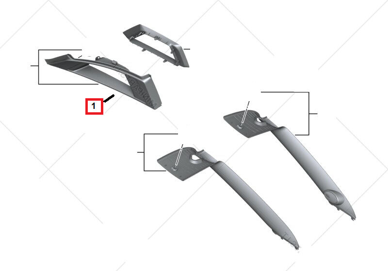 MINI NEW GENUINE COOPER COUPE R58 RIGHT REAR INTERIOR UPPER QUARTER TRIM 51432758830 - Image 2