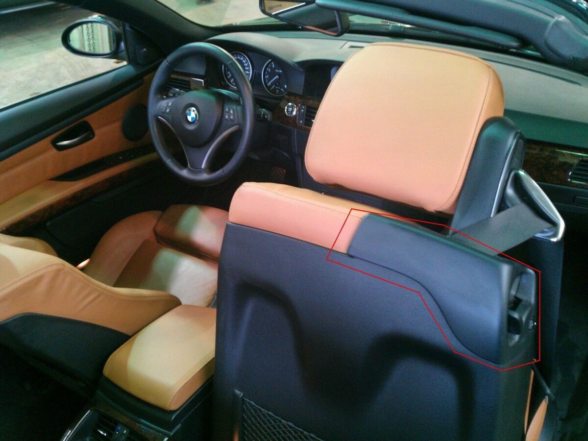 BMW NEW GENUINE 3 E93 CABRIO FRONT O/S RIGHT BLACK SEAT REALESE COVER 52109129276 - Image 2