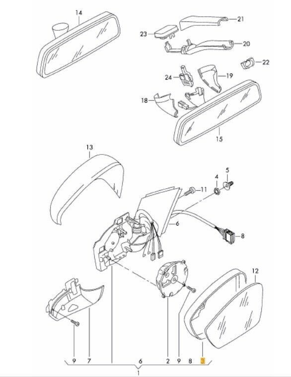 NEW GENUINE VW POLO 2010-2016 SIDE WING MIRROR TRIM LEFT N/S 6R0857601B9B9 - Image 2