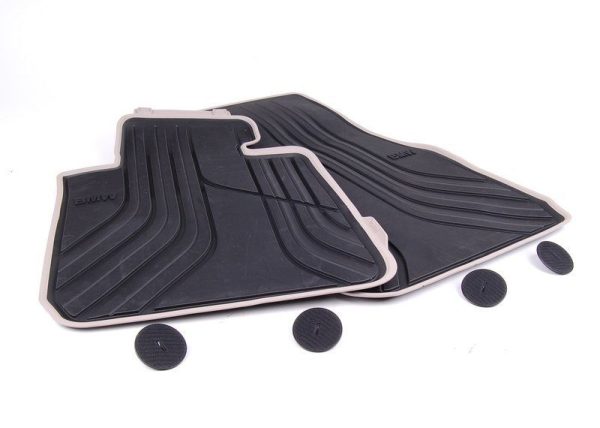 NEW GENUINE 3 SERIES F30 F34 F80 MODERN LINE FRONT RUBBER FLOOR MAT SET LHD 51472220140