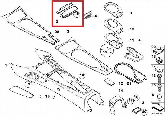 BMW NEW OEM Z4 E85 E86 2004/10 - 2009 FRONT CENTER CONSOLE ASHTRAY MODULE BEIGE 51167158489 - Image 2