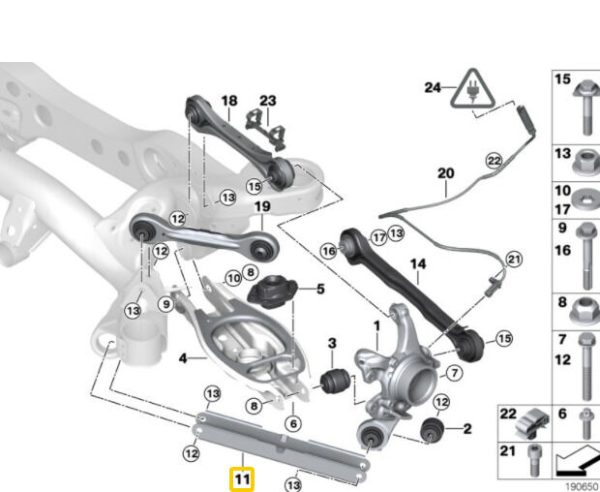 NEW GENUINE BMW E81 E87 R88 E90 E91 E84 R92 R93 REAR TRAILING ARM 33322406291 - Image 2