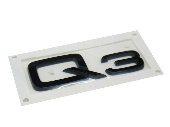 NEW GENUINE AUDI Q3 F3N 19- REAR TRUNK BADGE LOGO GLOSS BLACK EMBLEM 8U0853741AT94 - Image 2