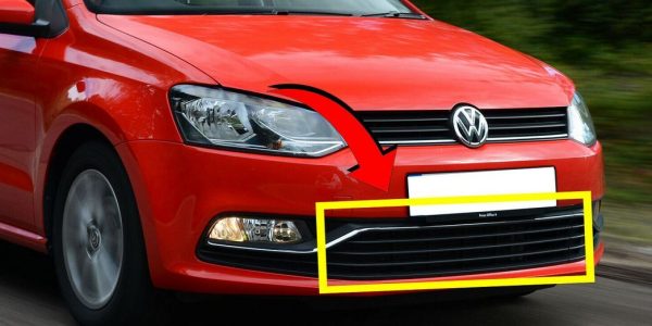 NEW GENUINE VW POLO MK5 14-17 FRONT BUMPER LOWER CENTER GRILL 6C0853671NRYP - Image 2