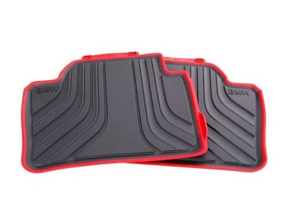 NEW GENUINE BMW 3 SER F30 F31 SPORT LINE RUBBER FLOOR MATS SET RHD FRONT+REAR 51472219803+51472339780 - Image 4