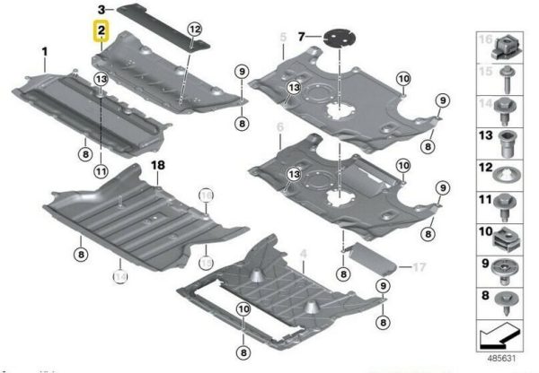 NEW GENUINE BMW G32 G30 G31 G11 G12 COVER FOR STEERING GEAR 51757363731 - Image 4