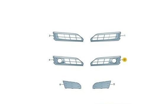 NEW GENUINE AUDI A8 4H FRONT BUMPER FOG LIGHT GRILL ACC LEFT N/S 4H0807679P T94 - Image 3