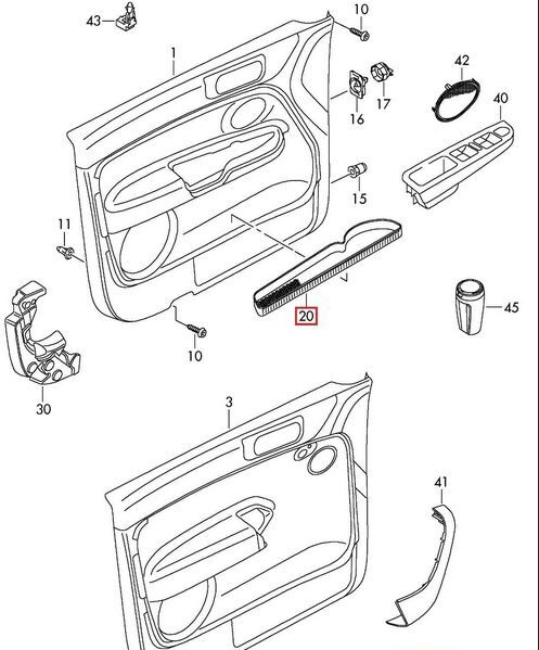 NEW GENUINE VW GOLF PLUS FRONT DOOR LEFT INSERT STOWAGE COMPARTMENT FELT STRIP 5M0868133B3A8 - Image 3