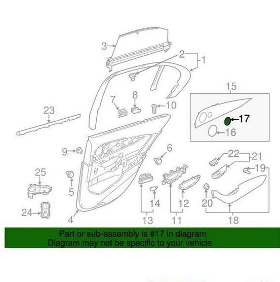 NEW GENUINE MERCEDES-BENZ C238 REAR LOUDSPEAKER COVER MOLDING A2137275500 - Image 3