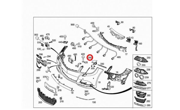 FOR NEW GENUINE MERCEDES BENZ C W204 AMG FACELIFT FRONT HEADLIGHT WASHER COVER RIGHT - Image 3