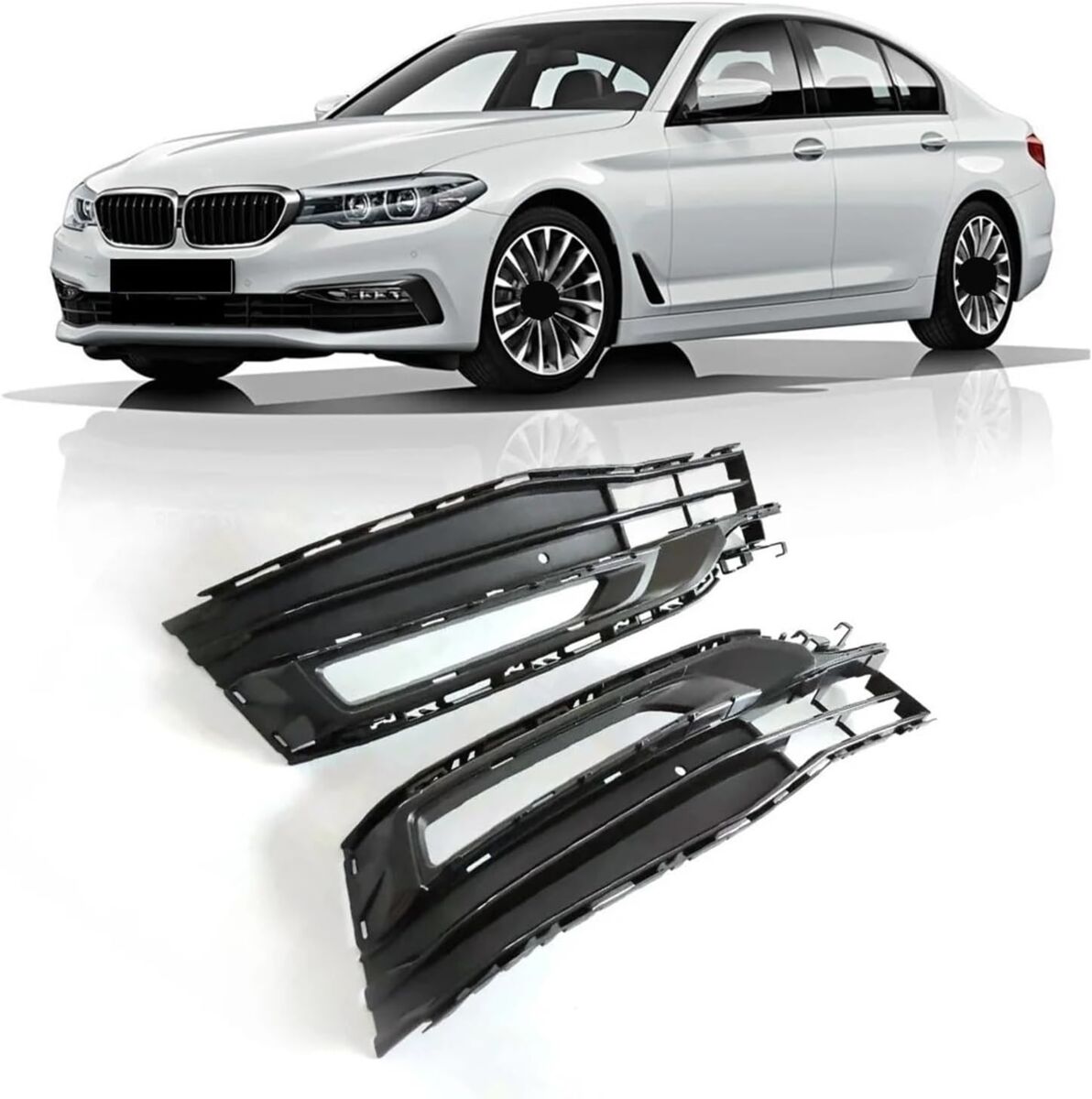NEW GENUINE BMW 5 SERIES G30 FRONT BUMPER LOWER SIDE GRILL PAIR SET N/S + O/S