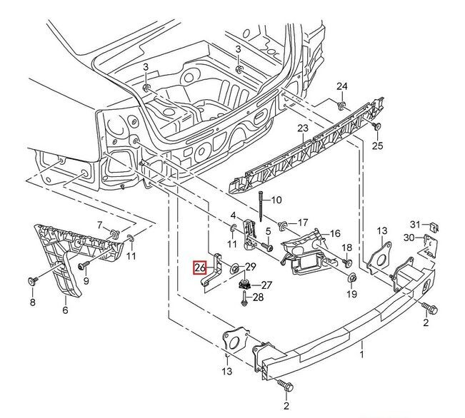 NEW GENUINE AUDI A6 C7 REAR RIGHT BUMPER HOLDING STRAP CARRIER 4G9807330 - Image 3