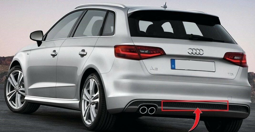 NEW GENUINE AUDI A3 13-17 S-LINE REAR CENTER LOWER GRILLE TRIM 8V3807833 - Image 4