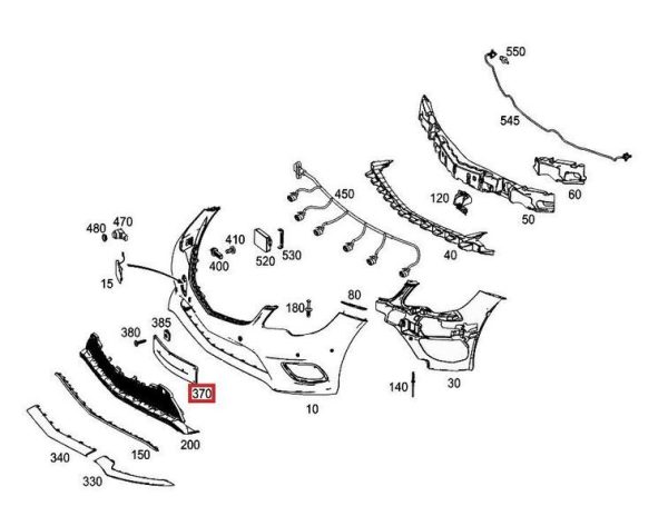 NEW GENUINE MERCEDES-BENZ E CLASS W207 FRONT NUMBER PLATE HOLDER A2078850781 - Image 3