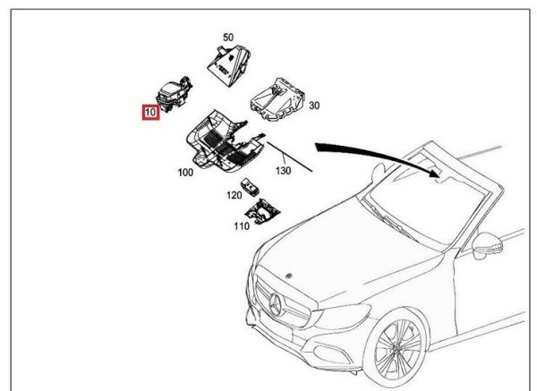 NEW GENUINE MERCEDES-BENZ C COUPE C205 RAIN AND LIGHT SENSOR A2059008521 - Image 3