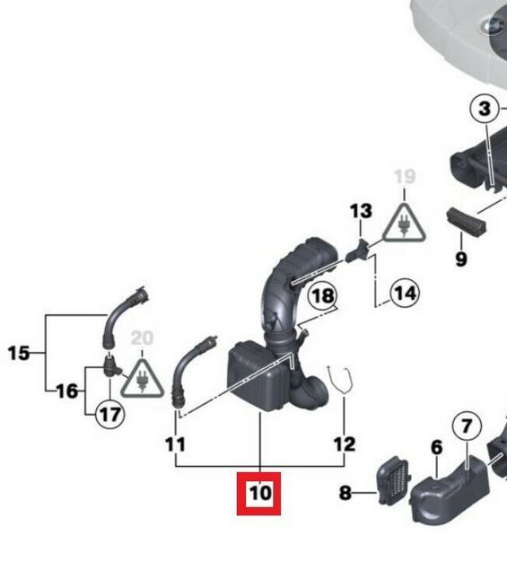 NEW GENUINE BMW 5 SERIES F10 F11 F07 1.8D 2.0D ENGINE AIR INTAKE PIPE 13718512014 - Image 3