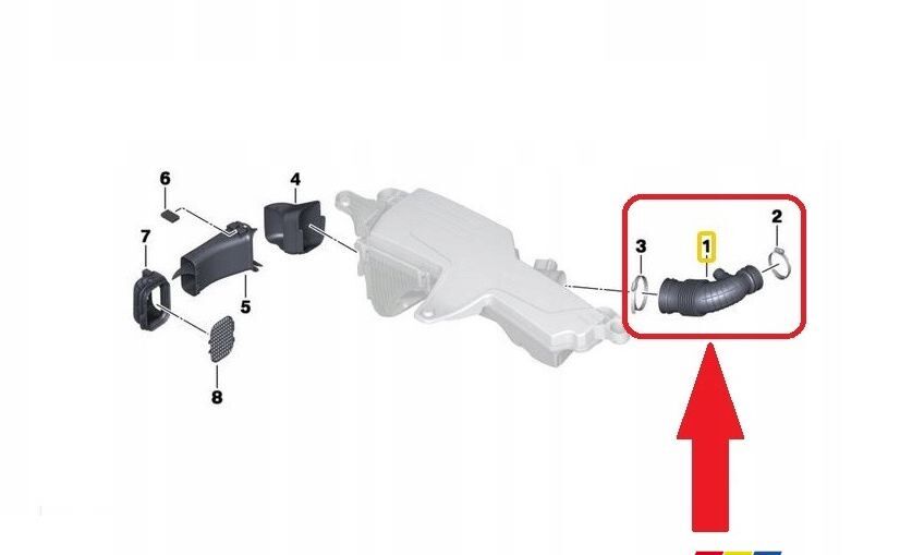 NEW GENUINE BMW F21 F20 F30 F31 1.4 1.6 1.8 2.0 PETROL AIR INTAKE HOSE PIPE 13717597586 - Image 3