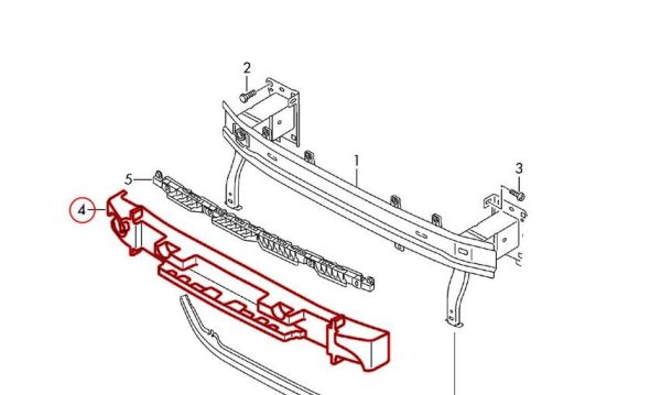 NEW GENUINE VOLKSWAGEN VW T-ROC 17- FRONT BUMPER ABSORBER FOAM INSERT 2GA807248A - Image 3