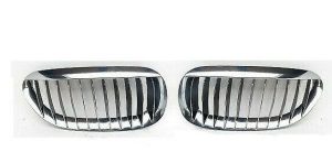NEW GENUINE BMW 6 SERIES E63 E64 CHROME KIDNEY GRILLES LEFT N/S + RIGHT O/S