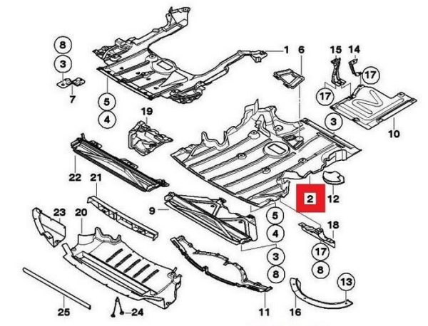 NEW GENUINE BMW 3 SERIES E92 M PACKAGE ENGINE COMPARTMENT SHIELD 51758046339 - Image 2