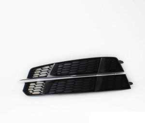 NEW GENUINE AUDI A6 15-18 S-LINE FRONT BUMPER LOWER N/S LEFT GRILL BLACK/CHROME 4G0807647F9B9