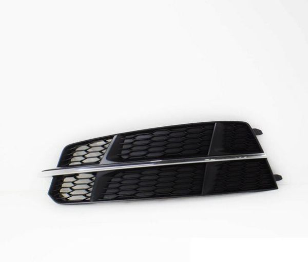 NEW GENUINE AUDI A6 15-18 S-LINE FRONT BUMPER LOWER N/S LEFT GRILL BLACK/CHROME 4G0807647F9B9