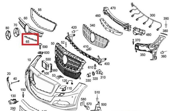 NEW GENUINE MERCEDES BENZ CLS CLASS W218 FRONT CENTER TRIM COVER PAIR SET - Image 2