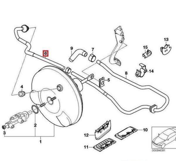 NEW GENUINE BMW 3 SERIES E46 VACUUM PIPE TO BRAKE BOOSTER 34336758598 - Image 2