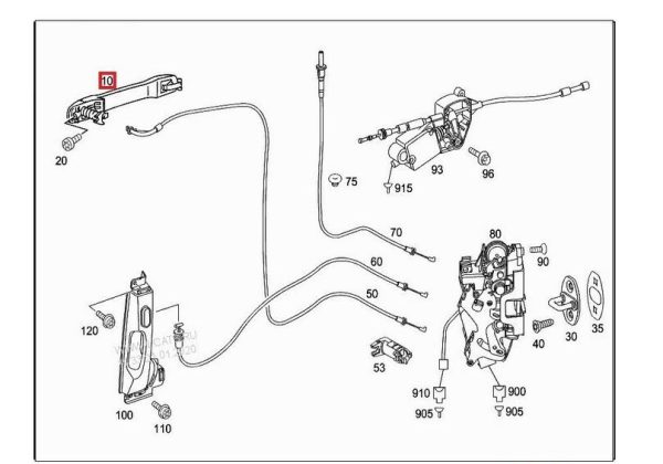 NEW GENUINE MERCEDES-BENZ 639 VITO SIDE LOADING DOOR HANDLE A00076042599B27 - Image 2