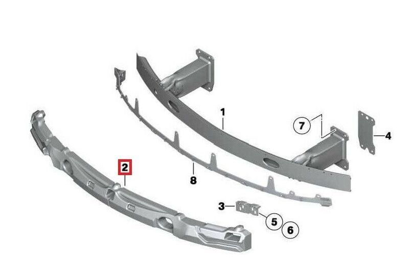 NEW GENUINE BMW Z4 SERIES ROADSTER E89 2009 - 2016 FRONT BUMPER FOAM 51117192155 - Image 2