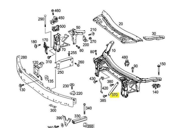 NEW GENUINE MERCEDES-BENZ GLC CLASS W253 FRONT FRAME SUPPORT STRUT PIECE A2536201000 - Image 2