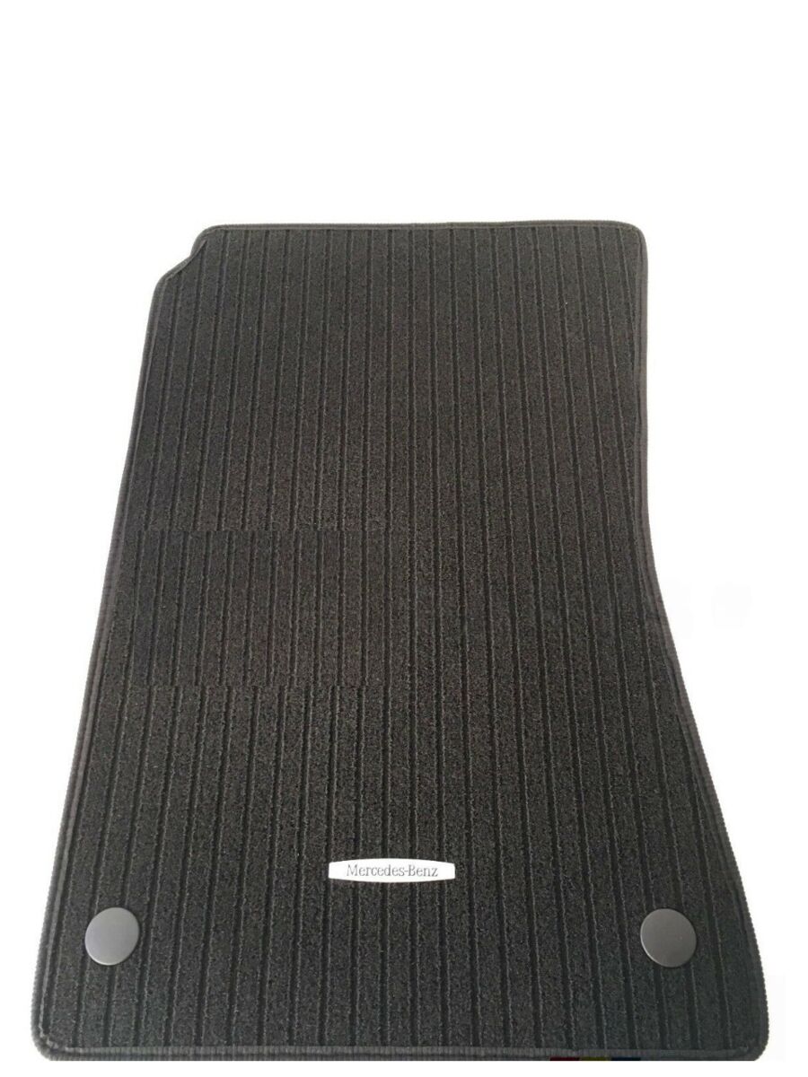 NEW GENUINE MERCEDES MB SLK CLASS W171 BLACK RIBBED CARPET FLOOR MAT SET RHD B66360378 - Image 2