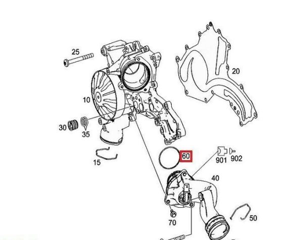 NEW GENUINE MERCEDES-BENZ ELASTOMER-MOLDED SEAL A2782010280 - Image 2