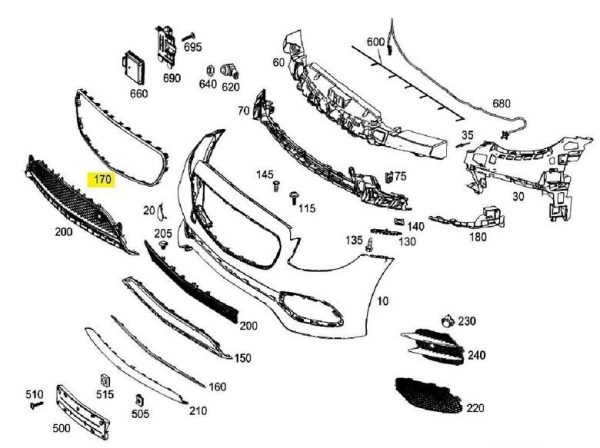 NEW GENUINE MERCEDES-BENZ E-CLASS W213 FRONT CHROME GRILL SURROUND A2138850200 - Image 3