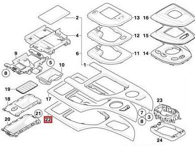 NEW GENUINE BMW E60 E61 LCI DECOR PANEL WITH ODDMENTS TRAY 51169170196 - Image 4