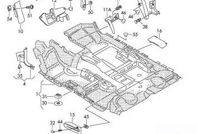 NEW GENUINE VW FLOOR MAT FASTENER CLIPS CARPET BRACKET COVERS 2+2 PCS BLACK - Image 4