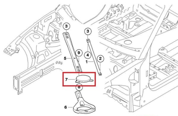 NEW GENUINE BMW E82 E90 E92 E93 E84 M FRONT STRUT BRACE COVERING CAP 51617891281 - Image 4