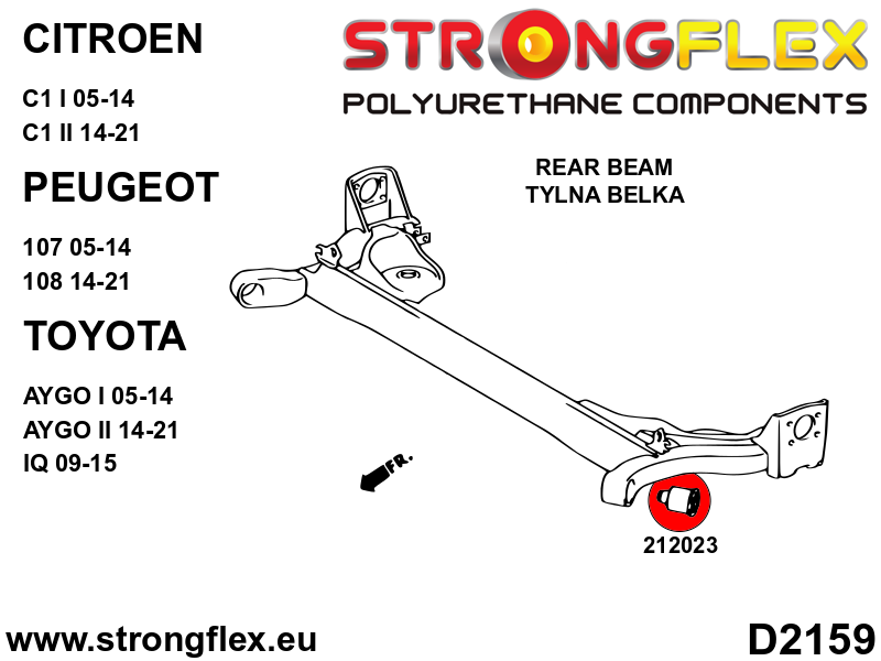 212023A: Rear beam bush SPORT - Image 2