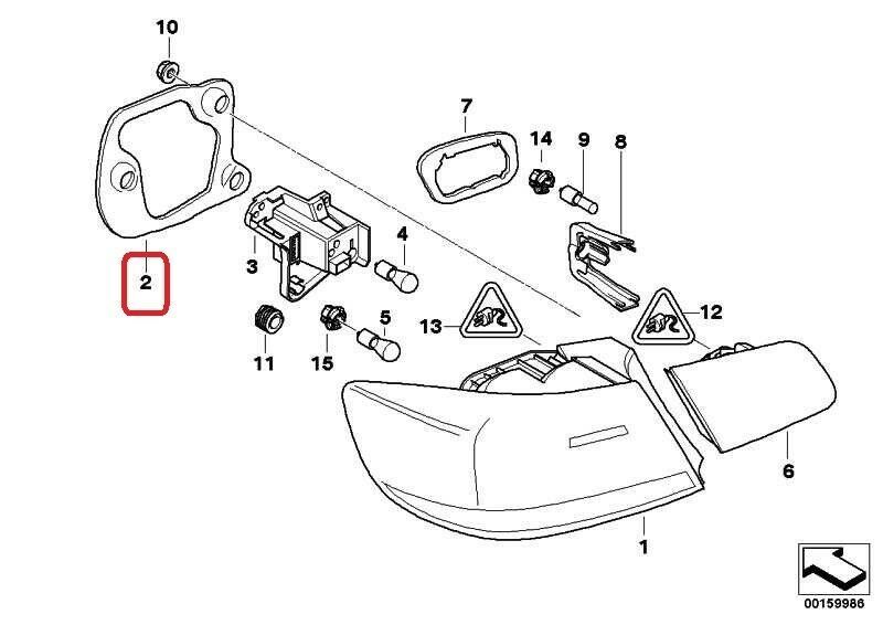 BMW NEW GENUINE 3 SERIES E92 REAR TAIL LIGHT GASKET SEAL RIGHT O/S 63217174406 - Image 2
