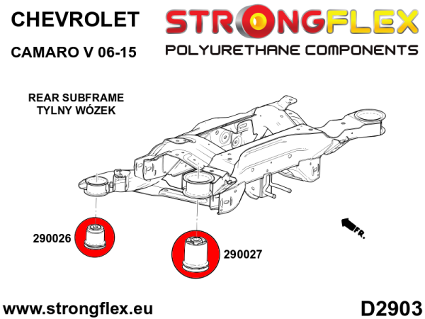 296103A: Rear subframe bush kit SPORT - Image 2