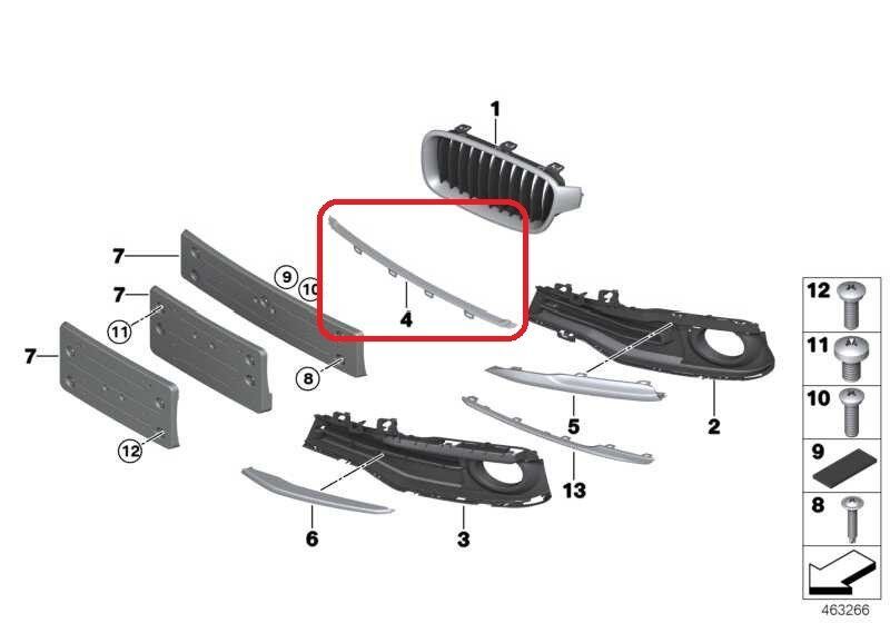 NEW GENUINE BMW 3 SERIES F30 F31 LCI SPORT LINE FRONT CENTER FINISHER ROD  51117396831 - Image 2