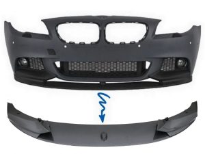 Front Bumper Spoiler Lip Carbon Coating suitable for BMW 5 Series F10 F11 (2011-2017) Sedan Touring M-Performance Design