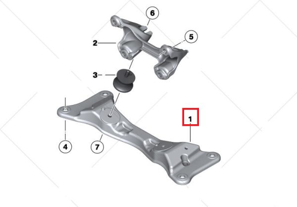 BMW GENUINE NEW E81 E82 E87 E88 E90 E91 E92 E93 GEAR BOX SUPPORT 22326778060 - Image 2
