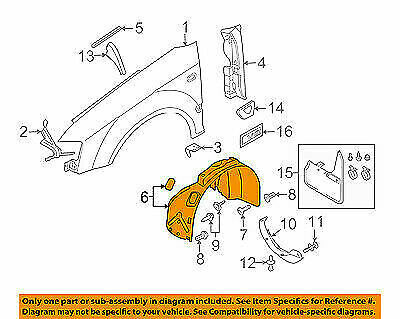 NEW GENUINE AUDI A5 S5 B8 FRONT FENDER LINER LEFT SIDE 8T0821171M - Image 4