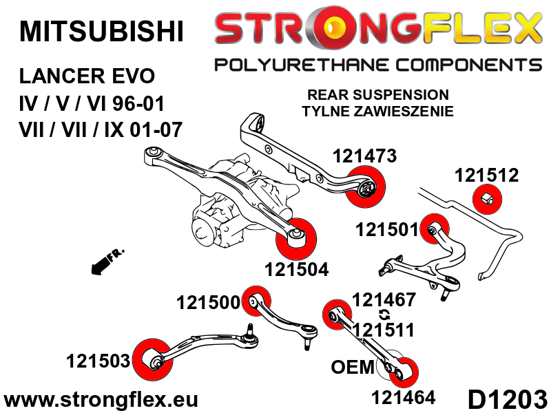 121511A: Rear lower track control arm inner bush 35mm SPORT - Image 2