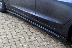Performance Side skirts addons / Blades / diffusers / sill covers with Wing For Tesla Model 3 + Performance 2017+