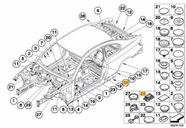 NEW GENUINE BMW 3 SERIES E92 COUPE JACK JACKING POINT PAD LIFTING SUPPORT PAD 51717164761 - Image 2